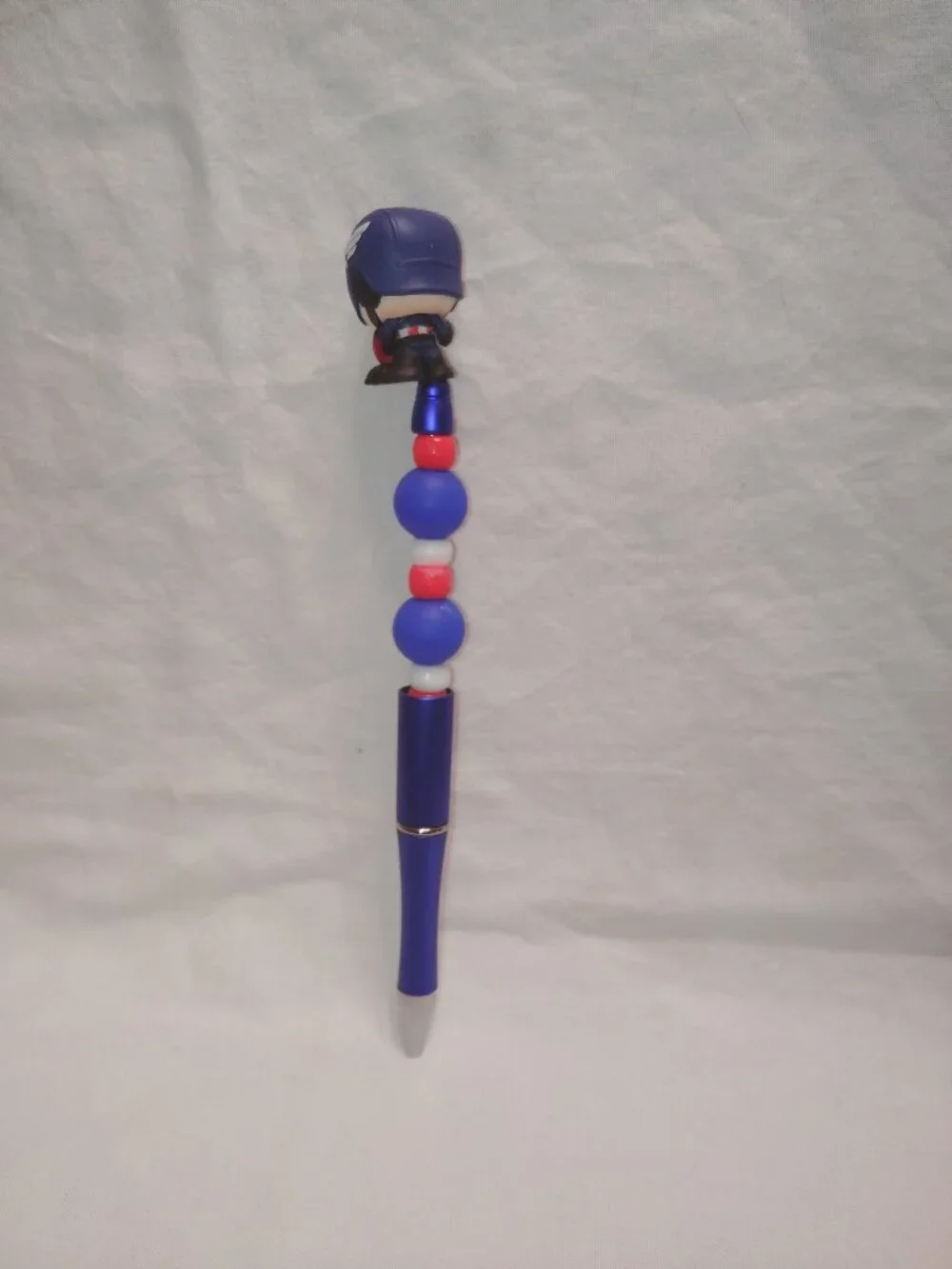 Disney Doorable- Captain America- Handmade Beaded Pen
